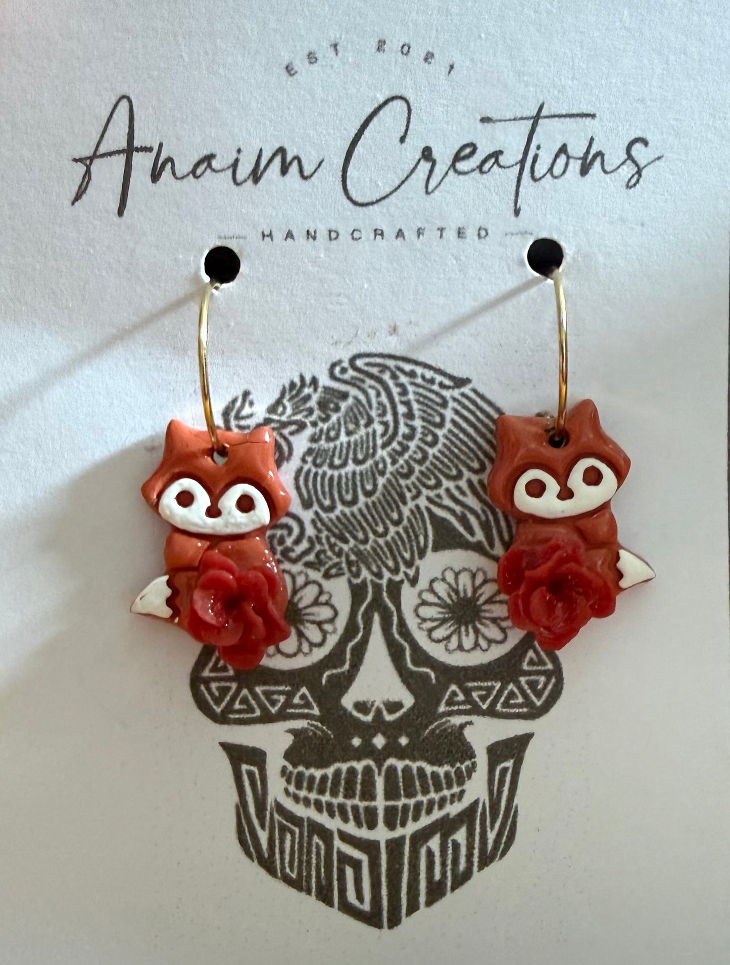 Floral Fox Earringa