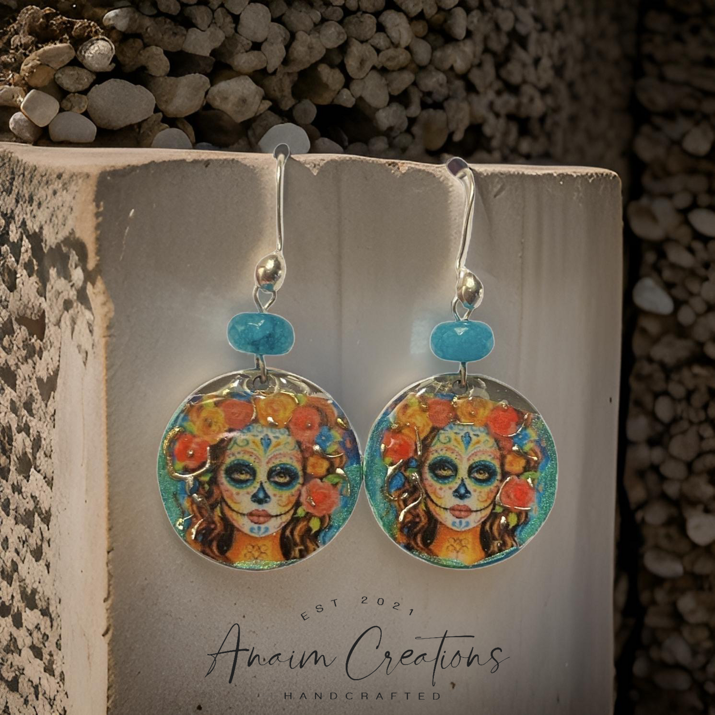 Catrina Hand-Painted Earrings