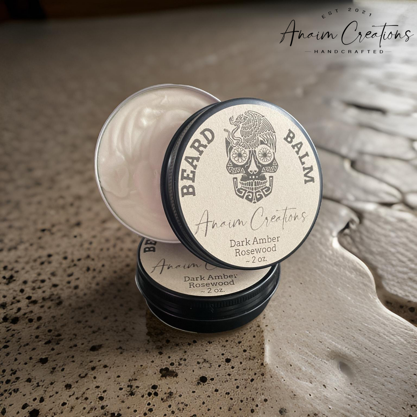 Dark Amber Rosewood 2oz Beer Beard Balm